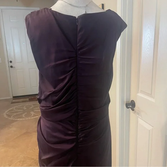 Patra Deep Purple Maxi Dress with Ruched Detail - Picture 7 of 11